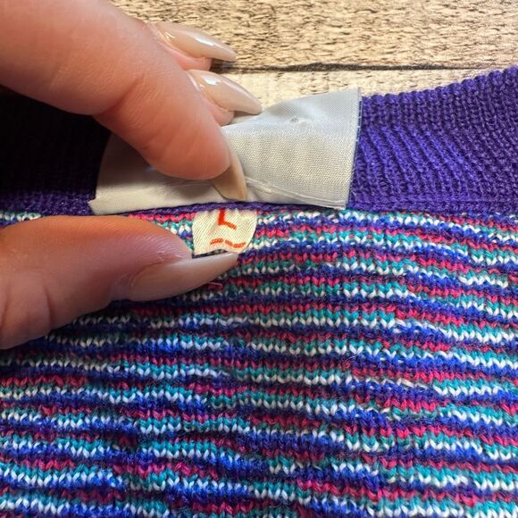 NWOT Vintage Meister 80s Retro Holiday Christmas Wool Acrylic Vest | Large - Picture 6 of 6